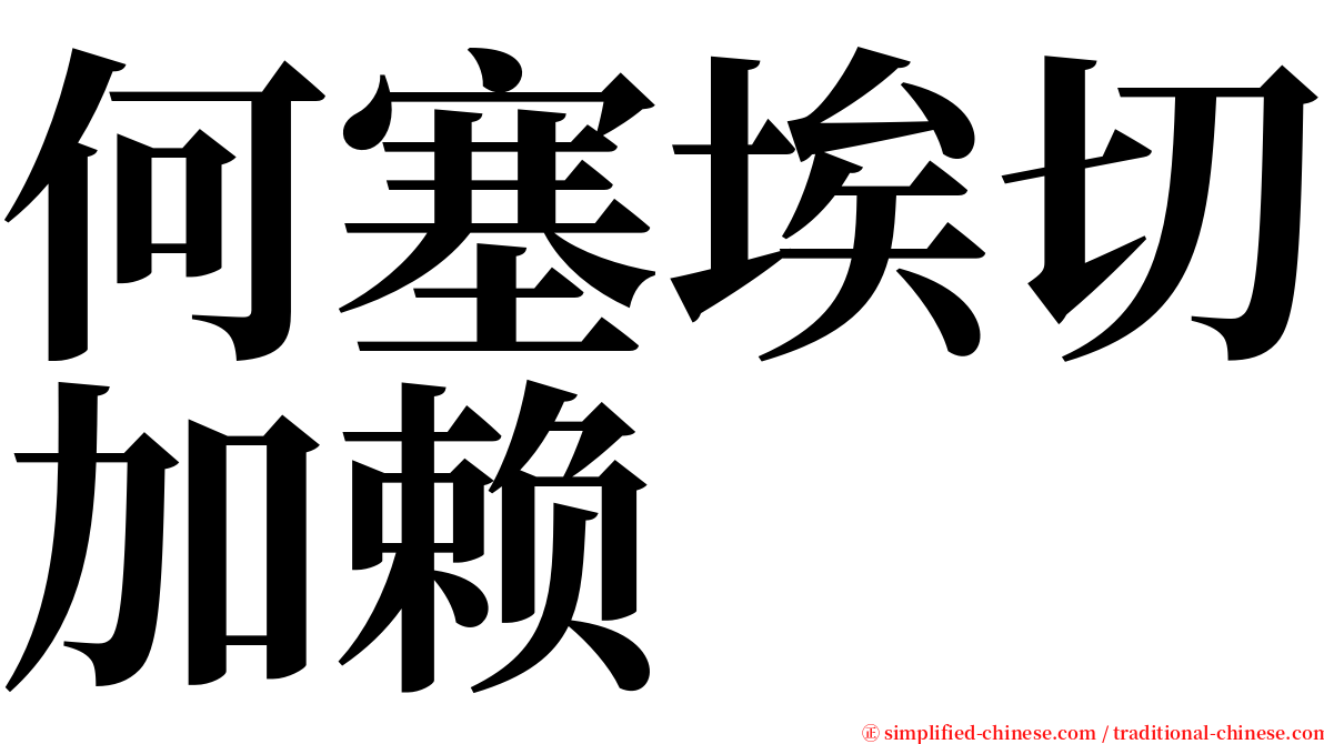 何塞埃切加赖 serif font