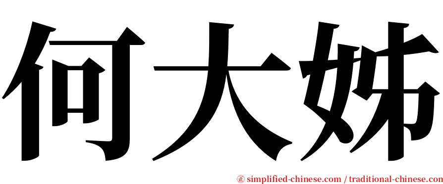 何大姊 serif font