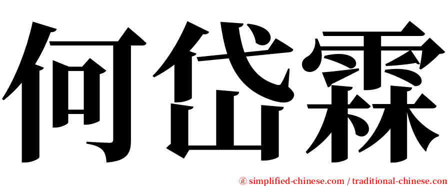 何岱霖 serif font