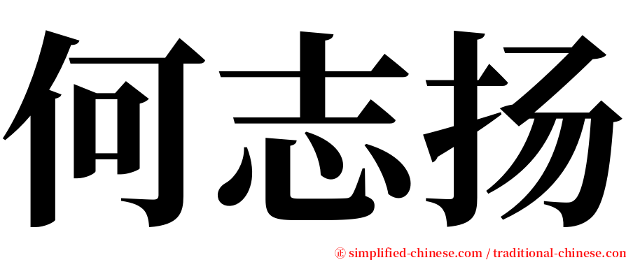 何志扬 serif font