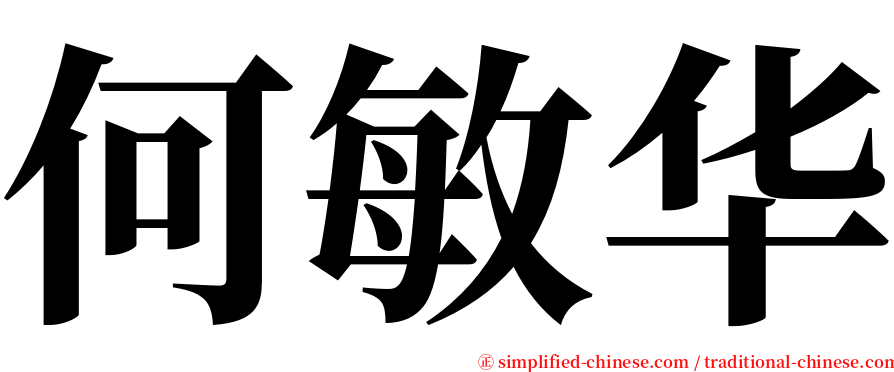 何敏华 serif font