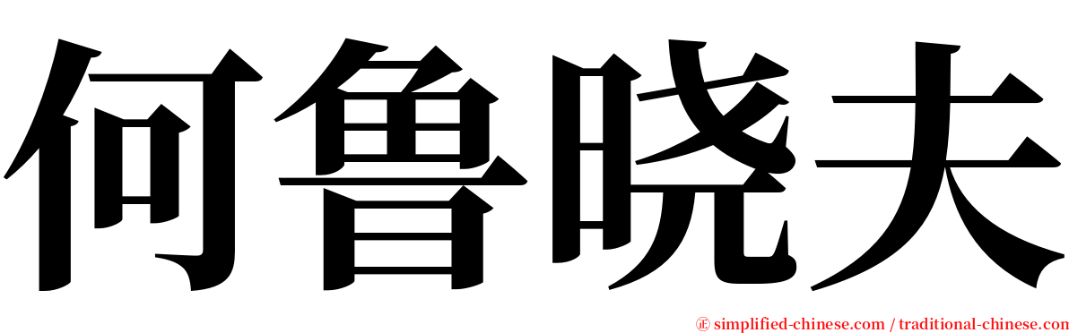 何鲁晓夫 serif font