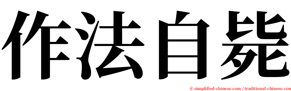 作法自毙 serif font