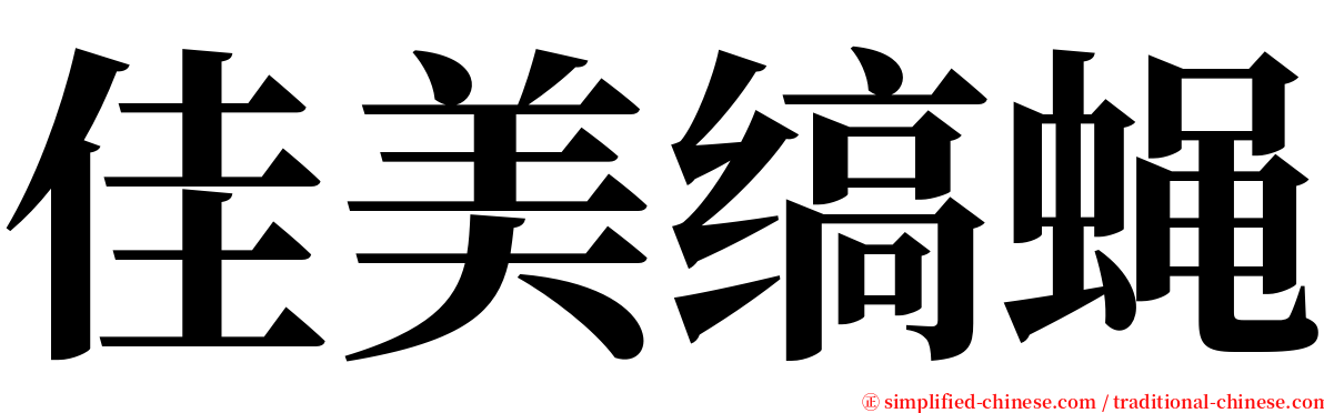 佳美缟蝇 serif font