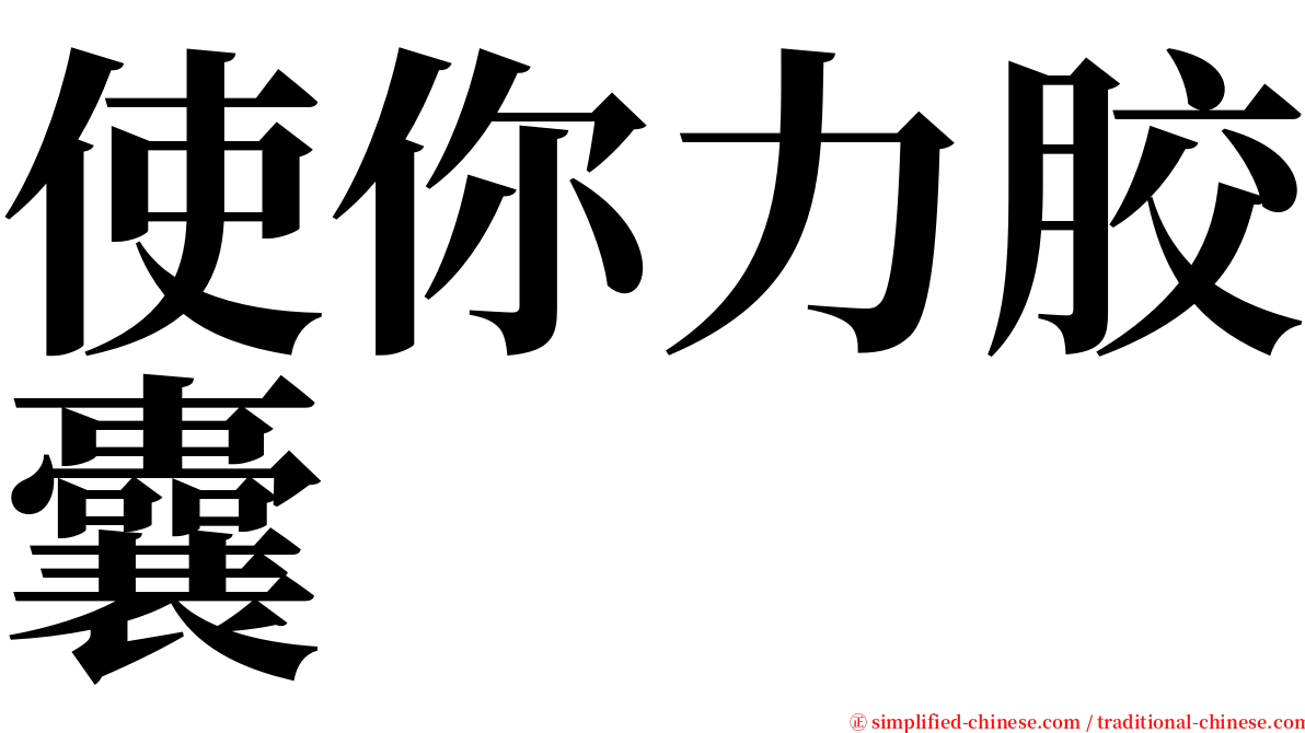 使你力胶囊 serif font