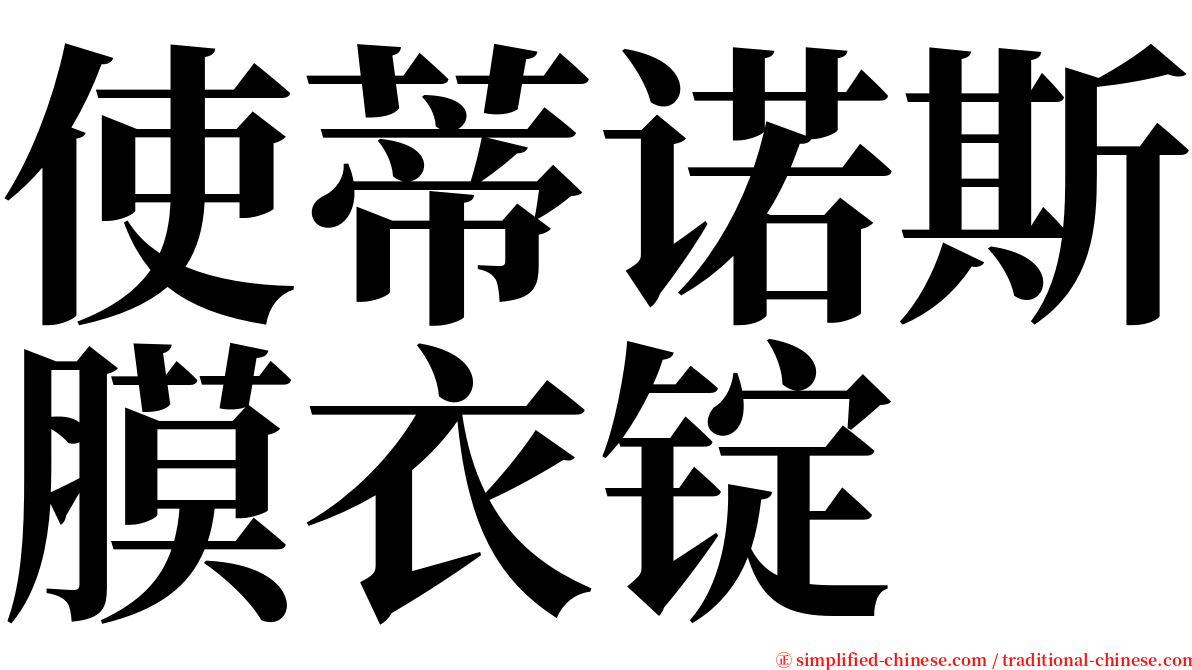 使蒂诺斯膜衣锭 serif font