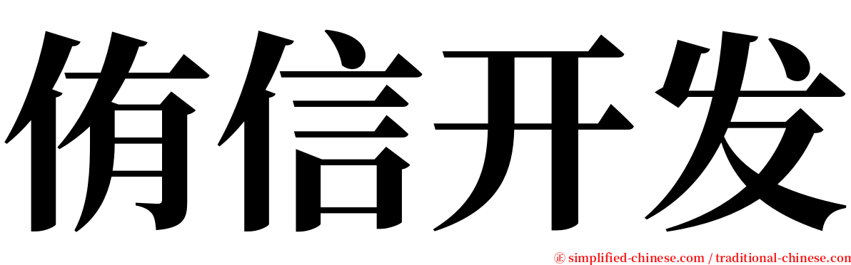 侑信开发 serif font