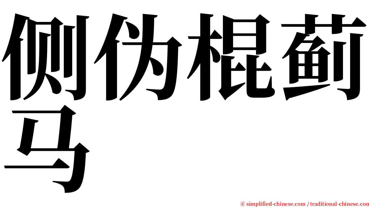 侧伪棍蓟马 serif font