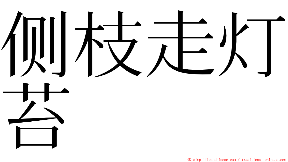 侧枝走灯苔 ming font