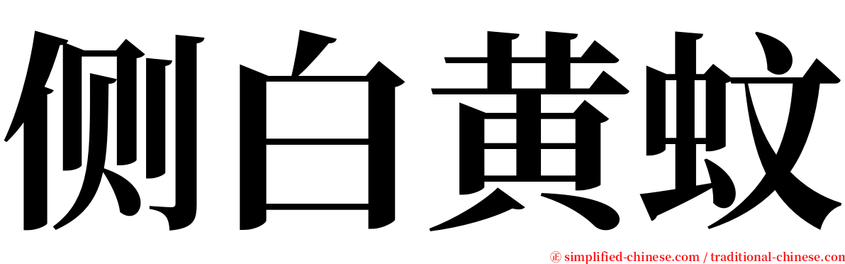 侧白黄蚊 serif font