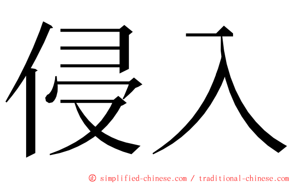 侵入 ming font
