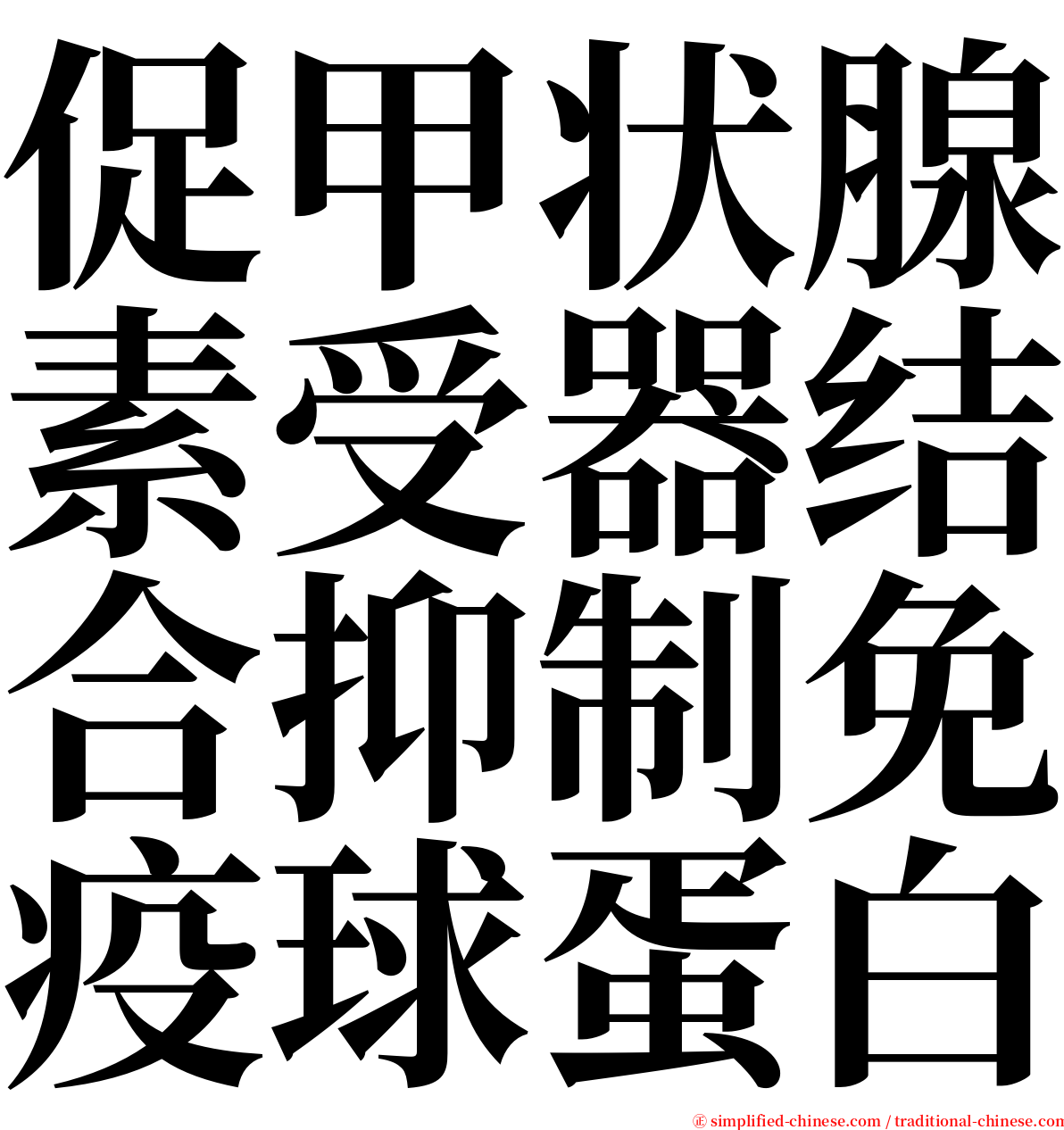 促甲状腺素受器结合抑制免疫球蛋白 serif font