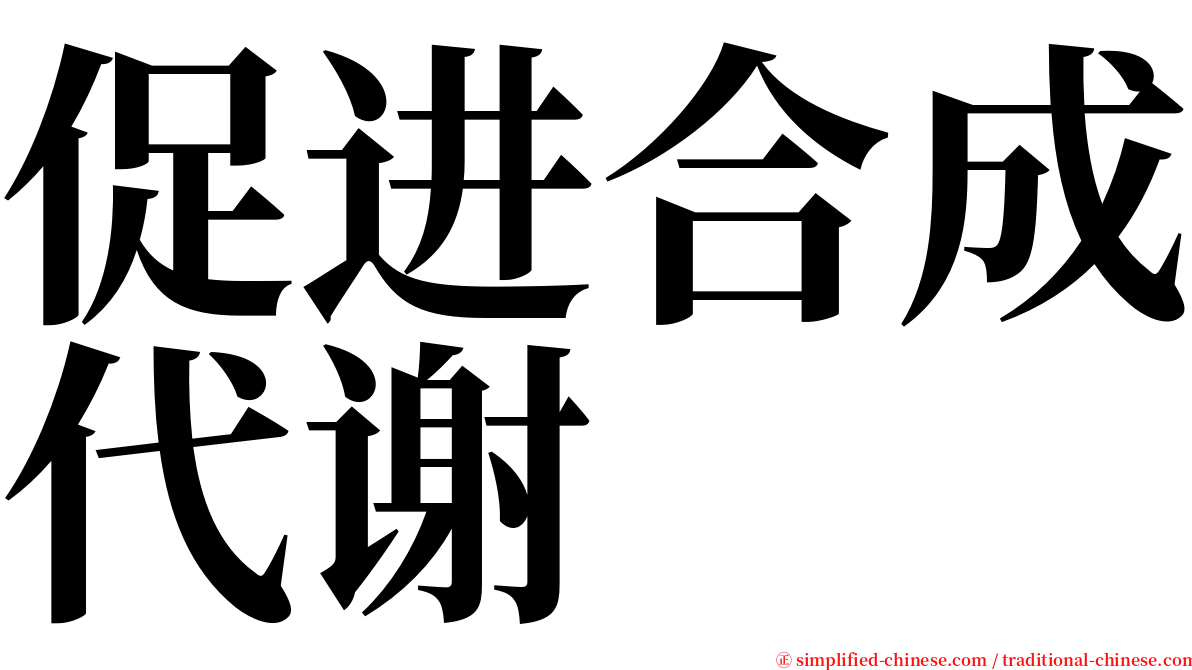 促进合成代谢 serif font