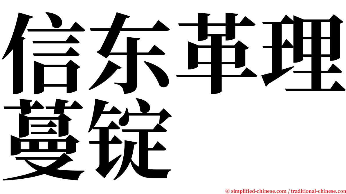 信东革理蔓锭 serif font