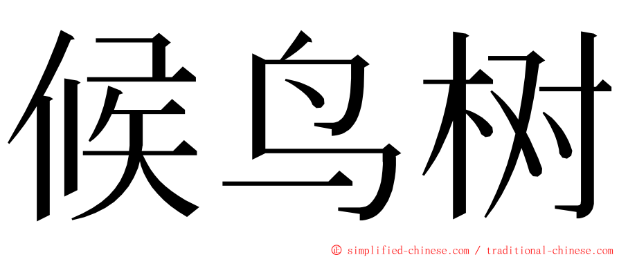 候鸟树 ming font