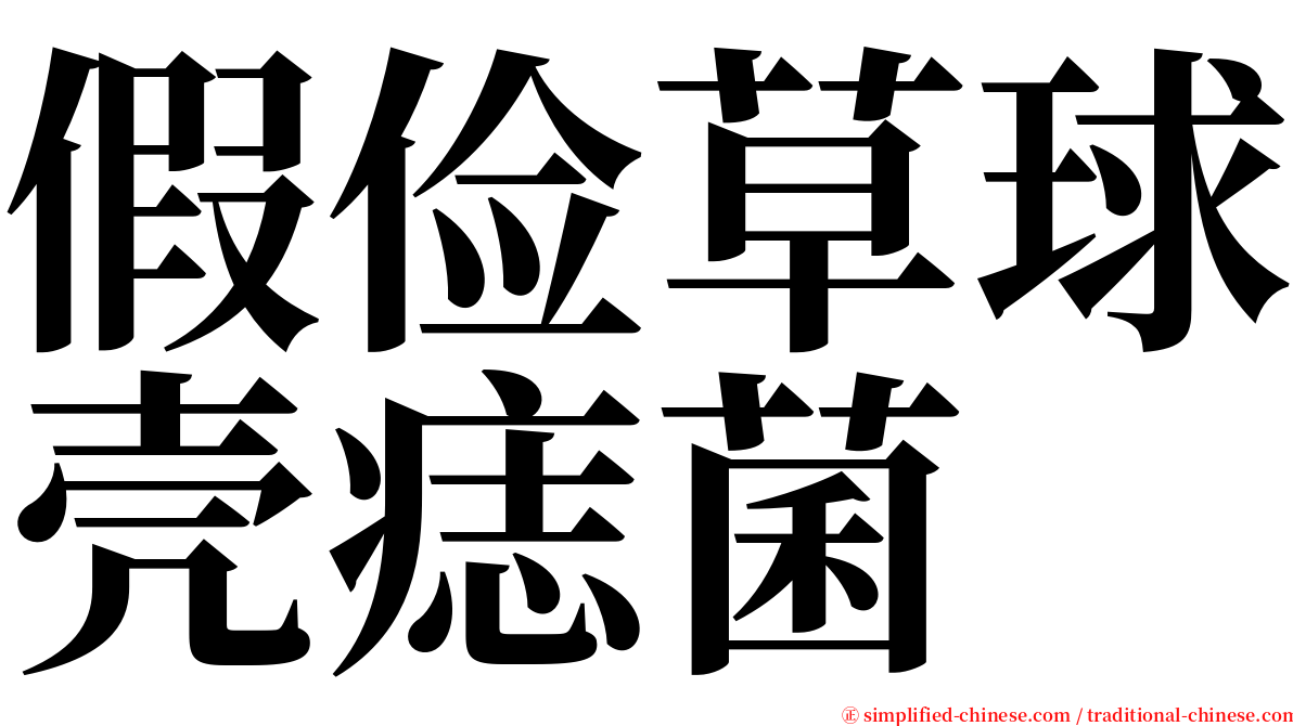 假俭草球壳痣菌 serif font