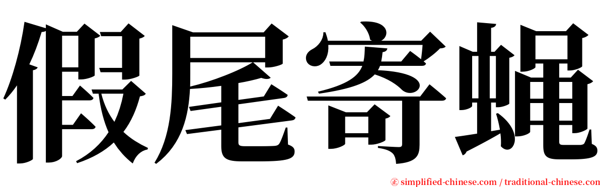 假尾寄蝇 serif font