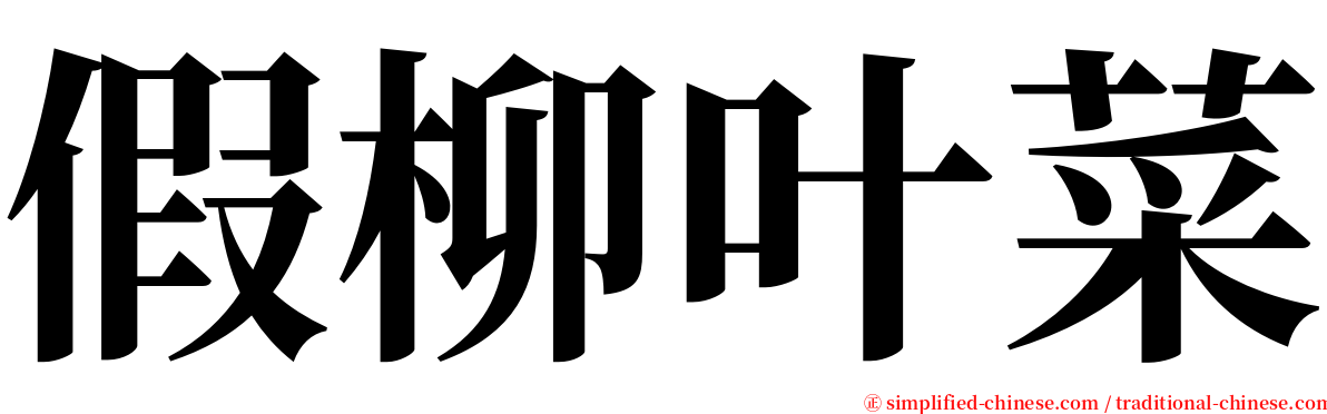 假柳叶菜 serif font