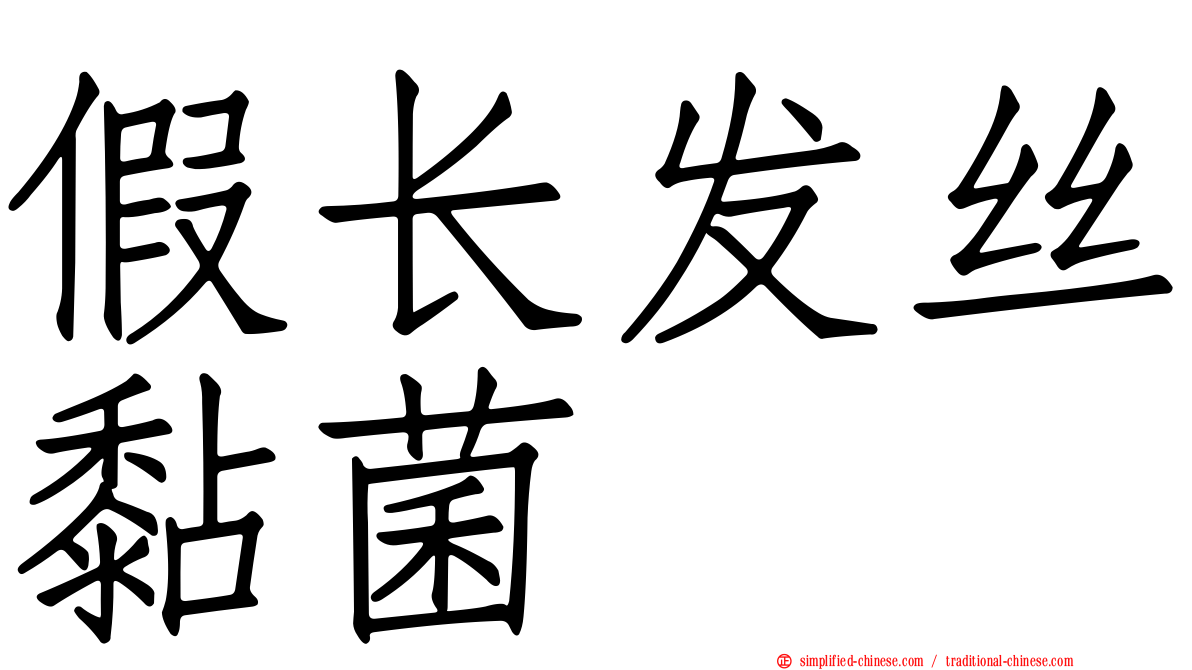 假长发丝黏菌