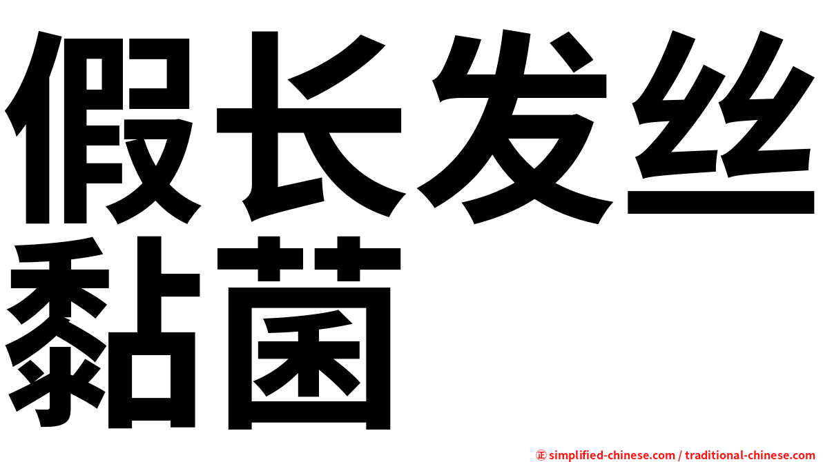 假长发丝黏菌