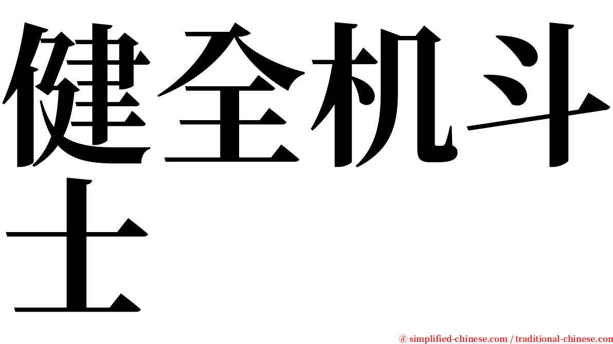 健全机斗士 serif font