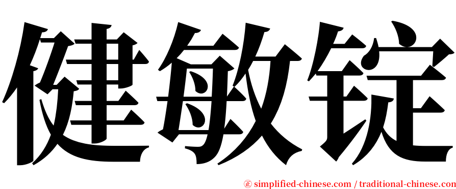 健敏锭 serif font