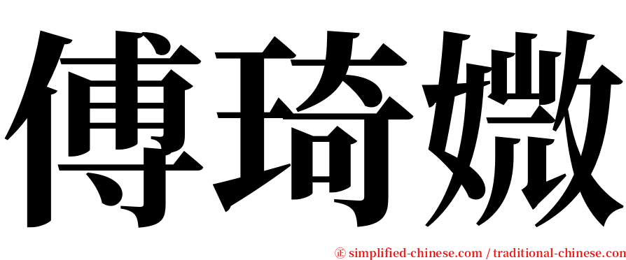 傅琦媺 serif font