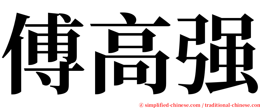 傅高强 serif font