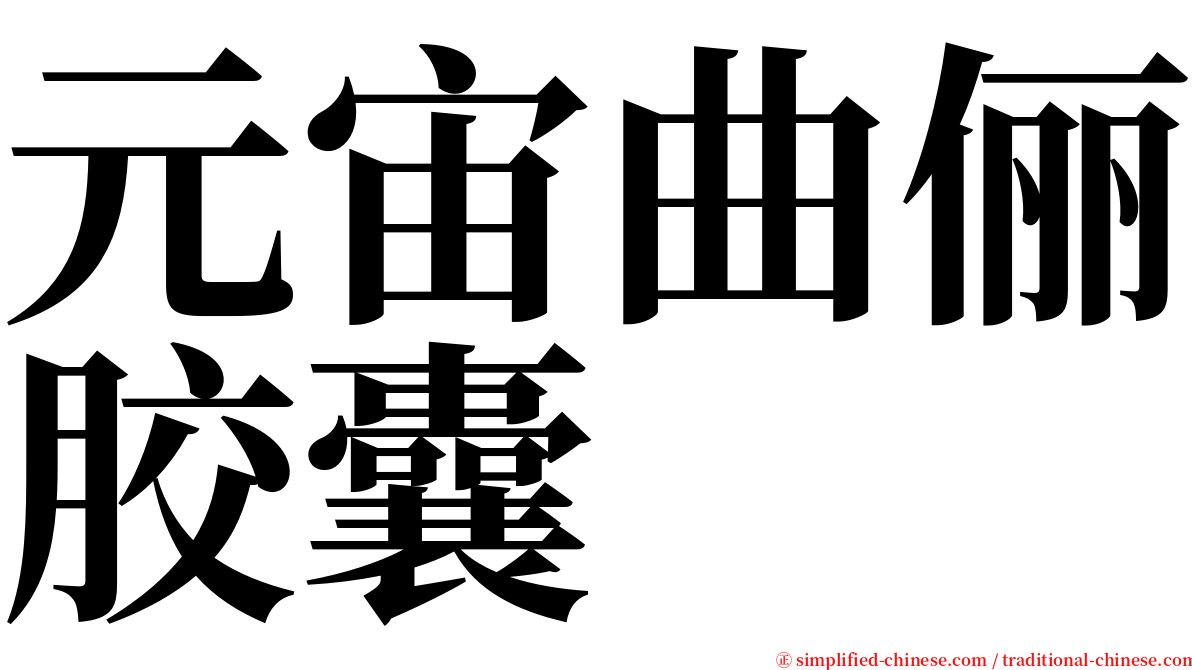 元宙曲俪胶囊 serif font