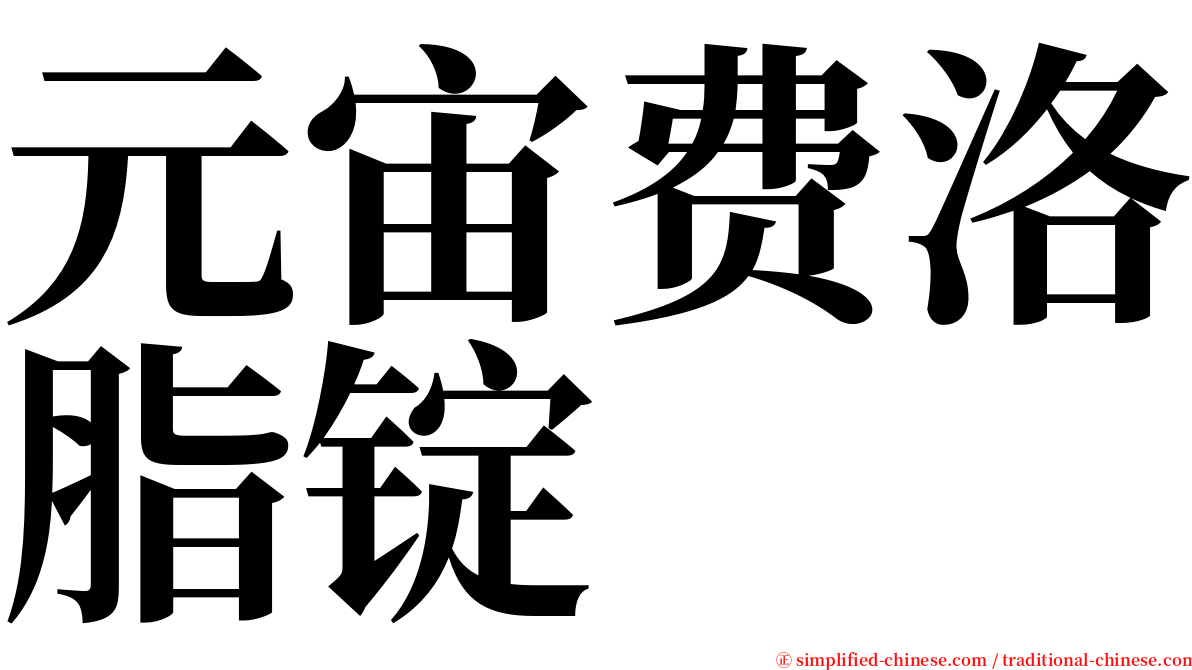 元宙费洛脂锭 serif font