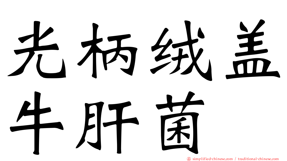光柄绒盖牛肝菌