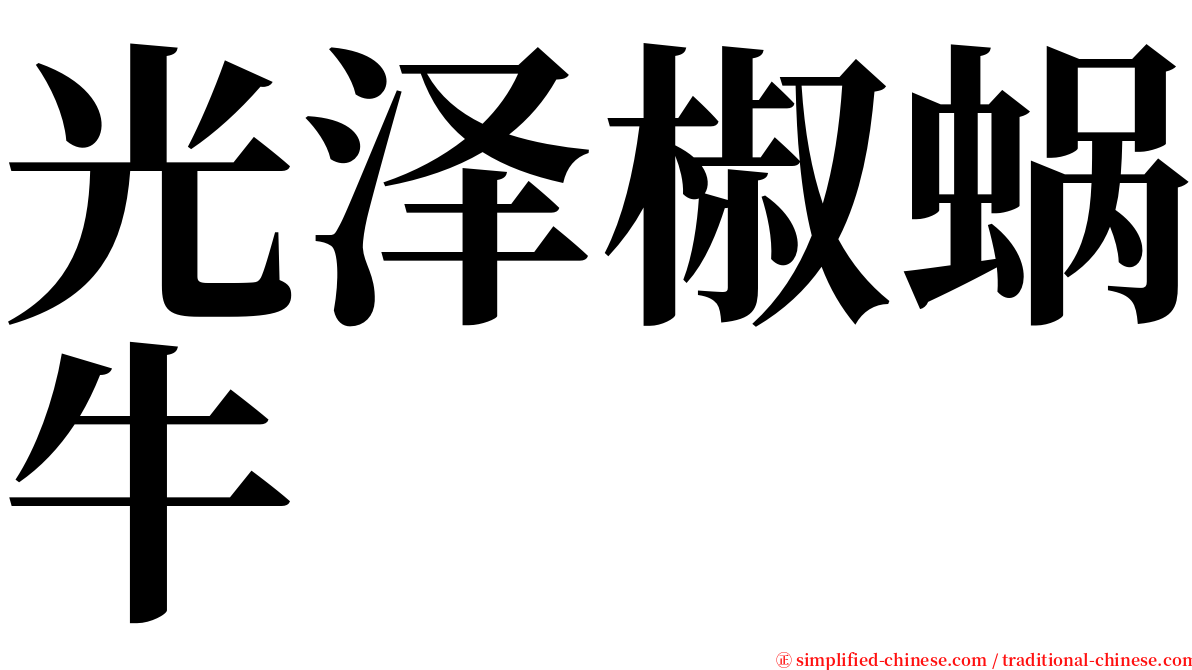 光泽椒蜗牛 serif font