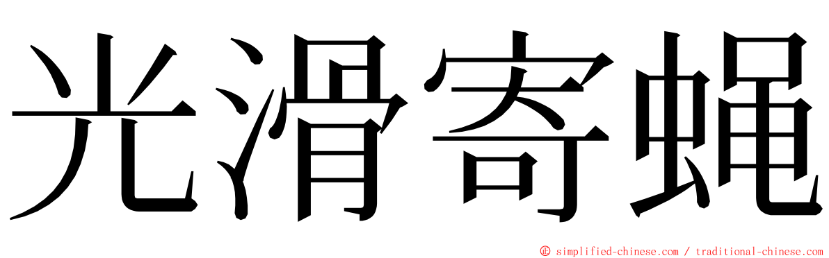 光滑寄蝇 ming font