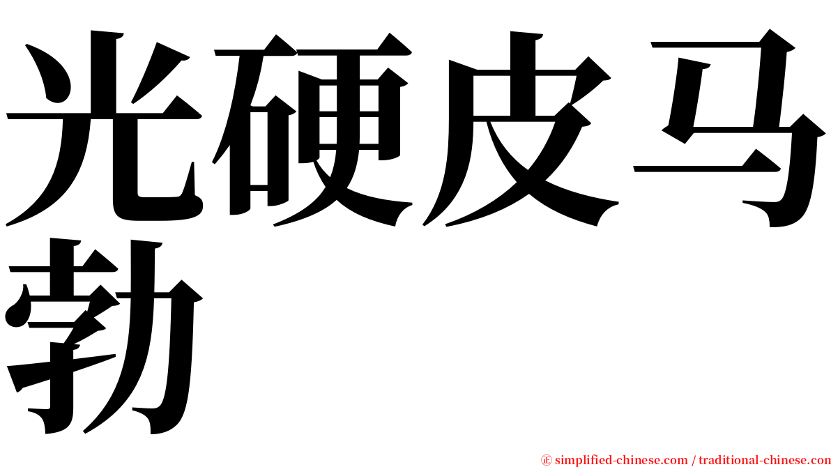 光硬皮马勃 serif font