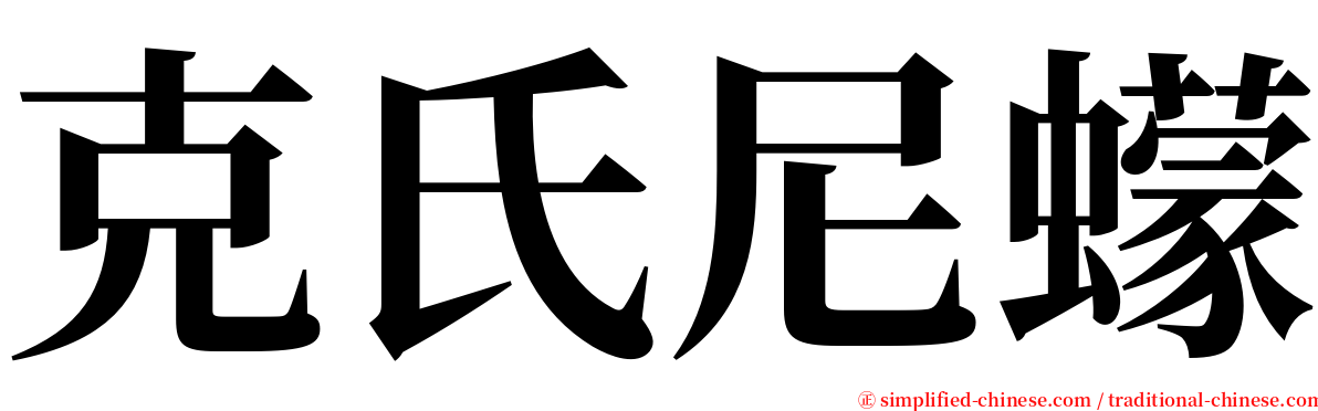 克氏尼蠓 serif font