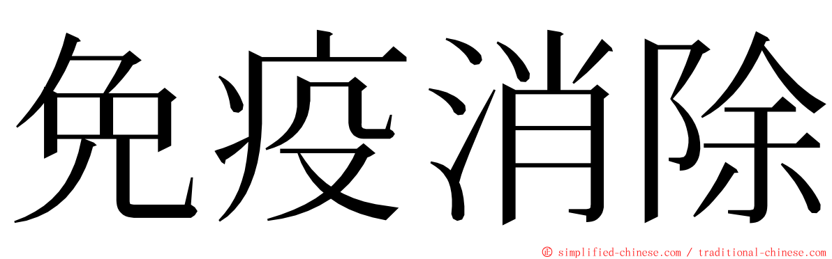 免疫消除 ming font