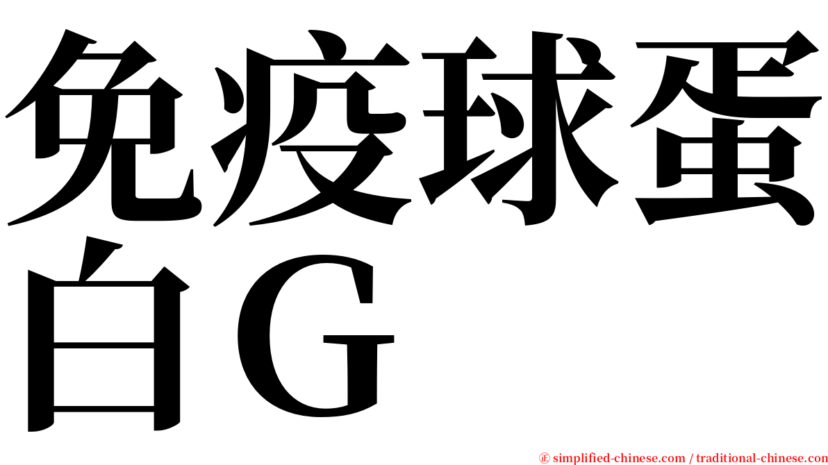 免疫球蛋白Ｇ serif font