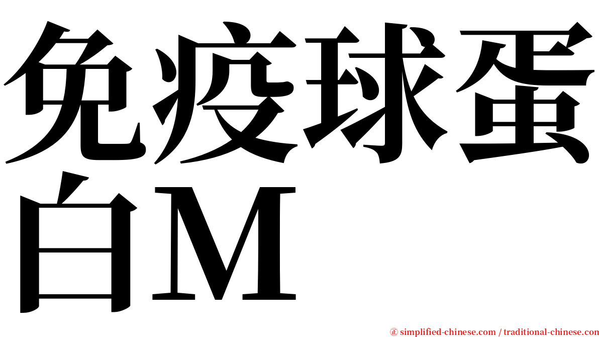 免疫球蛋白Ｍ serif font