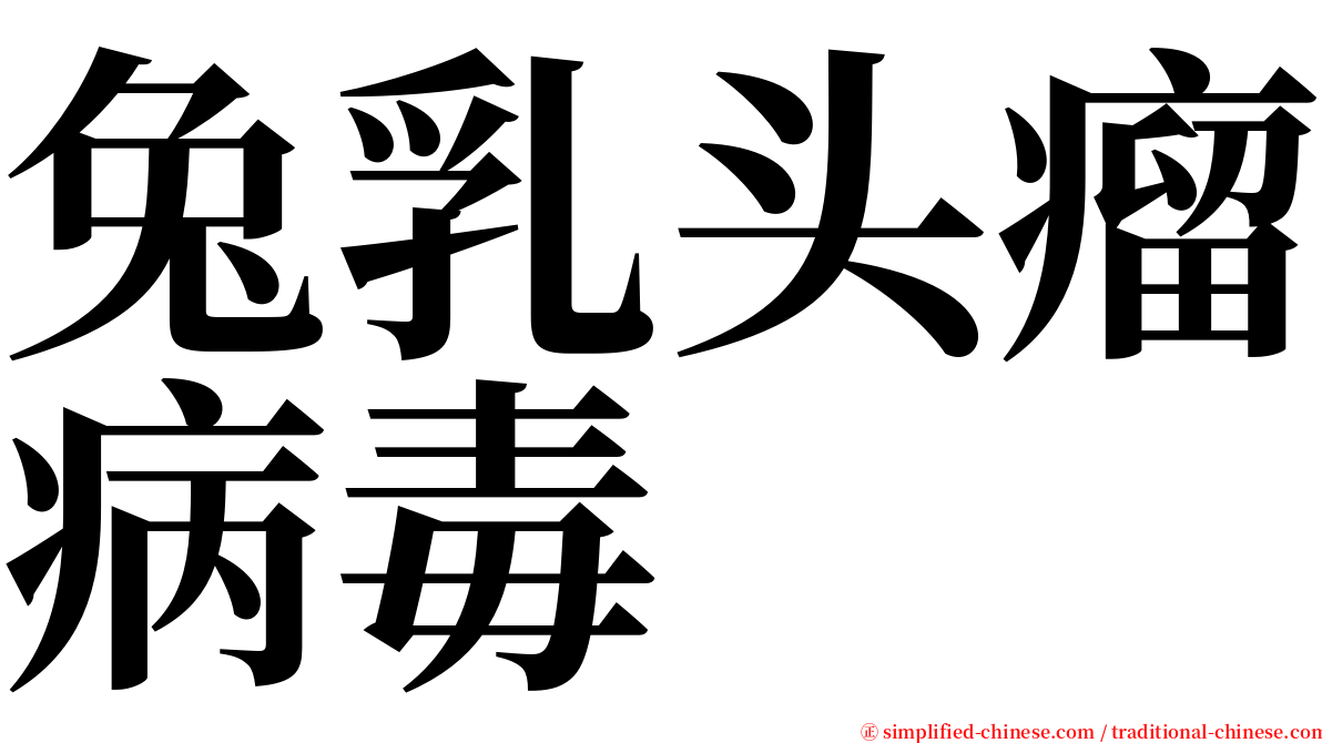 兔乳头瘤病毒 serif font