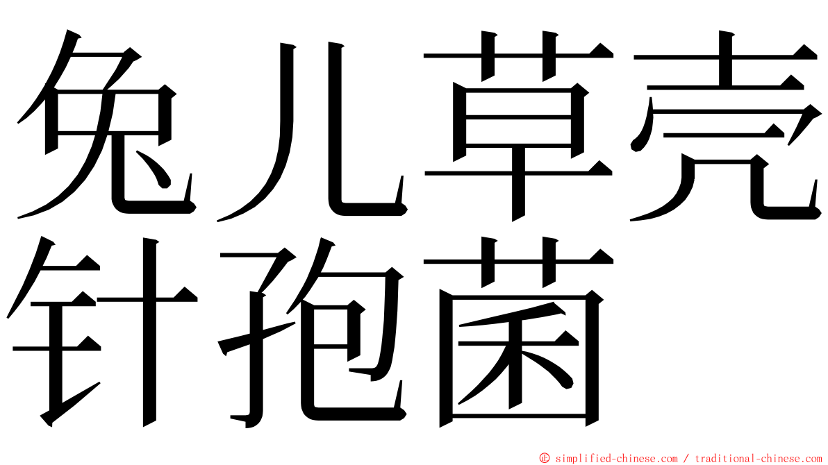 兔儿草壳针孢菌 ming font