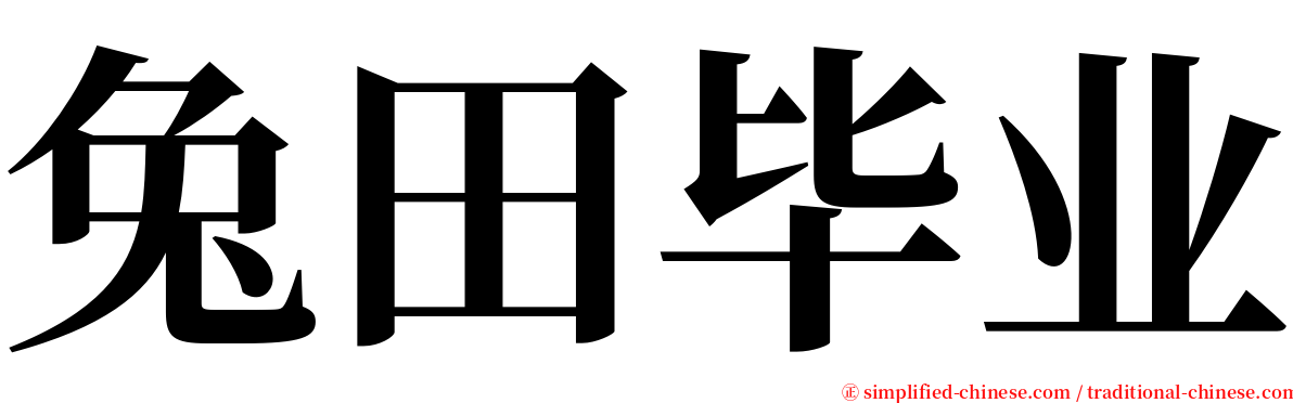 兔田毕业 serif font