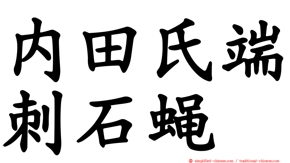 内田氏端刺石蝇