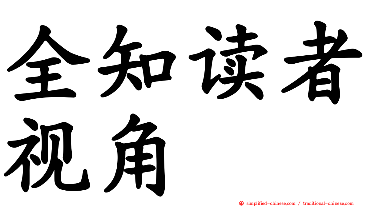 全知读者视角
