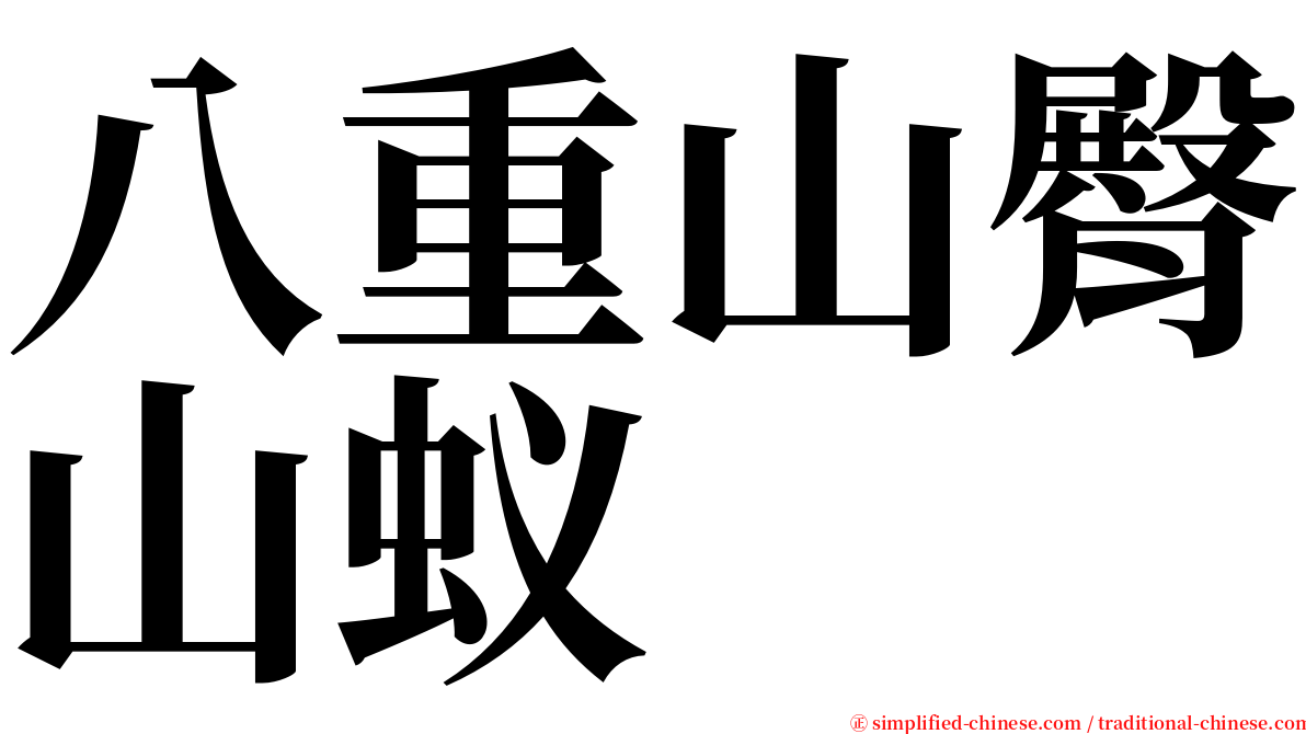 八重山臀山蚁 serif font