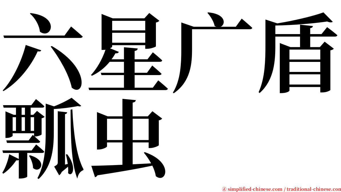 六星广盾瓢虫 serif font