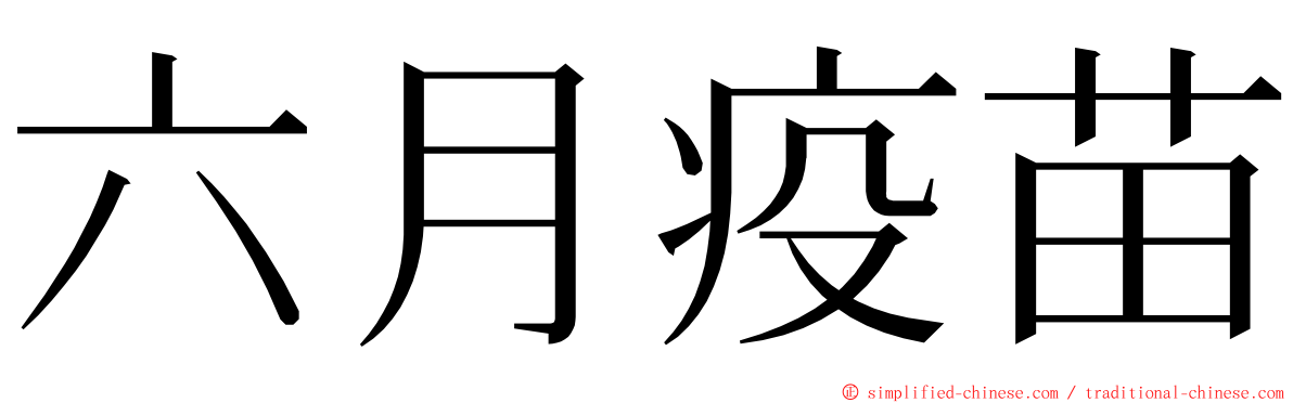 六月疫苗 ming font