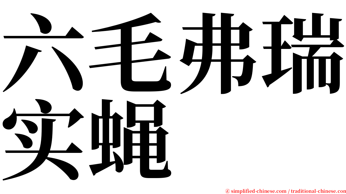 六毛弗瑞实蝇 serif font