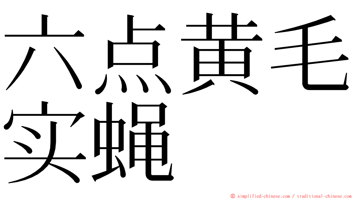 六点黄毛实蝇 ming font