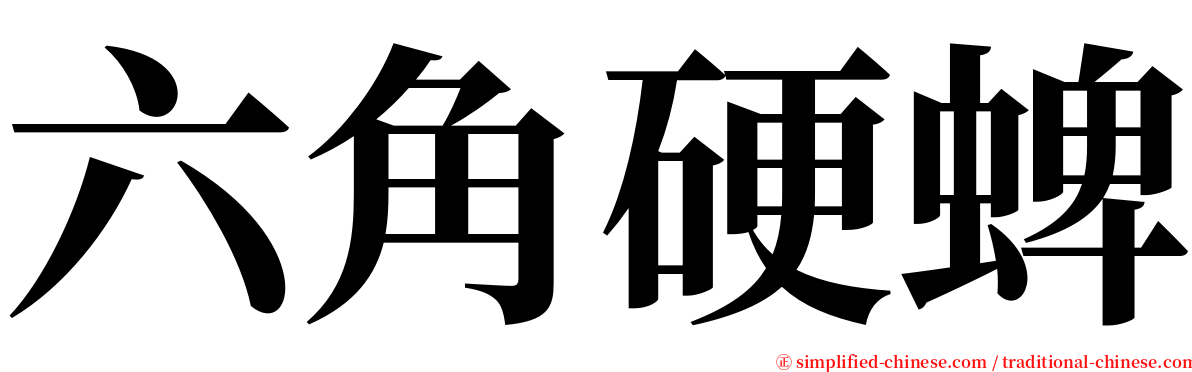 六角硬蜱 serif font