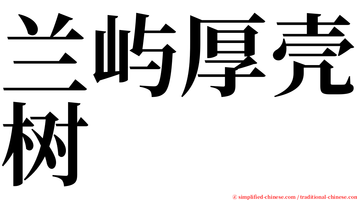 兰屿厚壳树 serif font